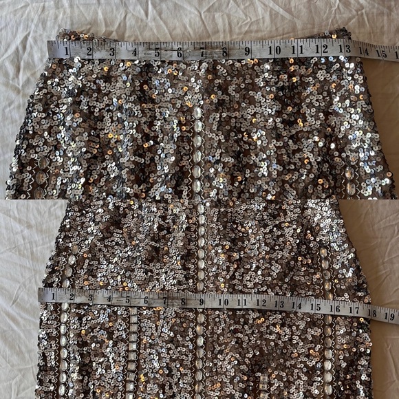 Scala Vintage Silk Sequin Embellished Mini Skirt 2 - Picture 12 of 14
